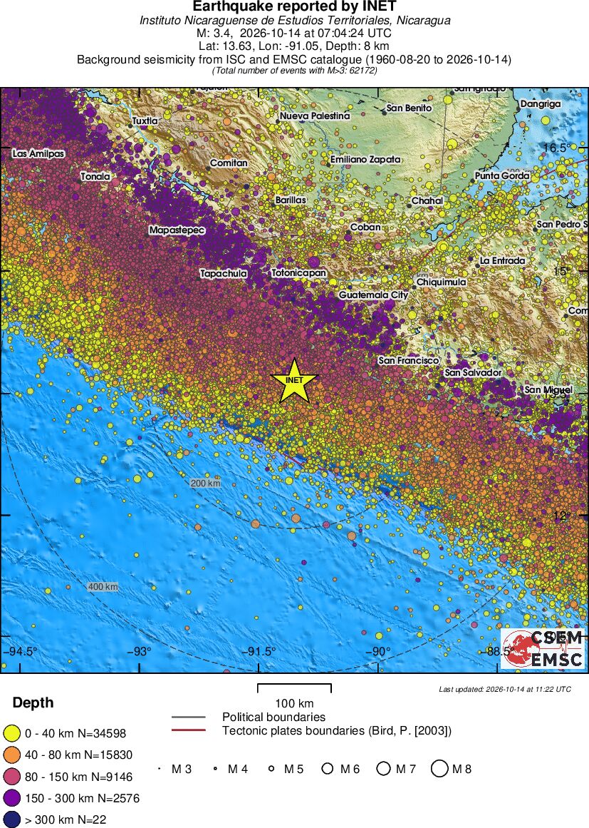 regional historical seismicity
