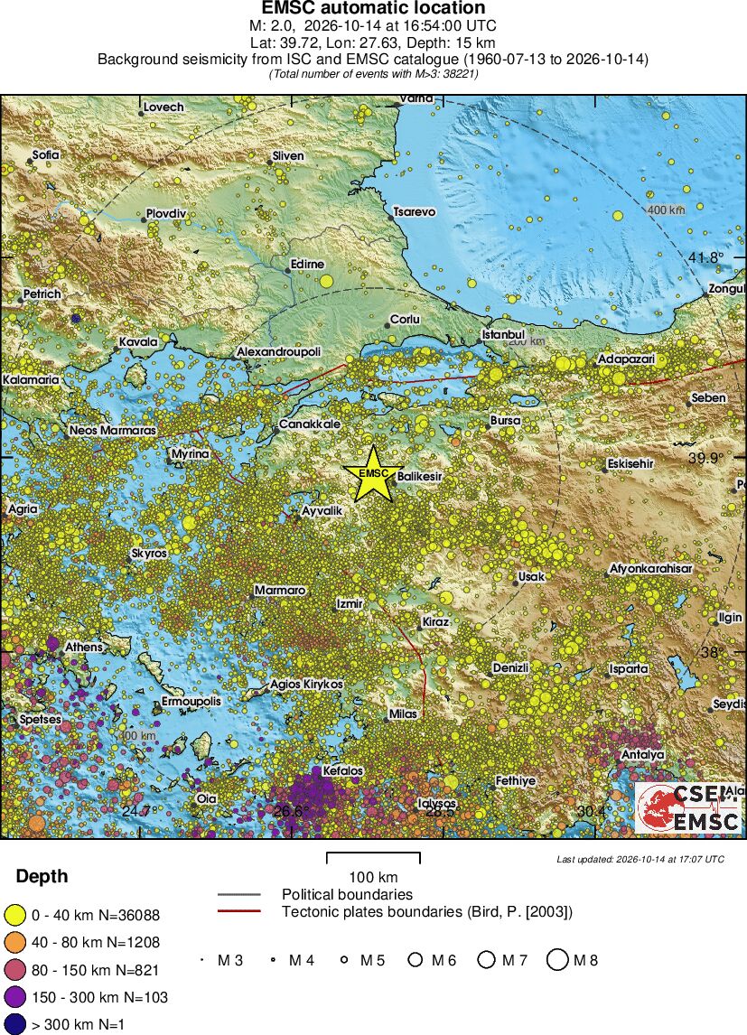 regional historical seismicity