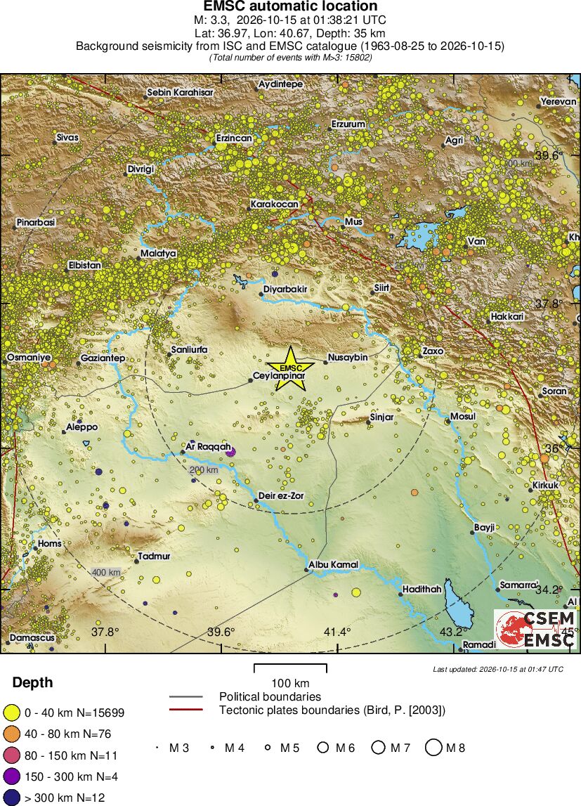 regional historical seismicity