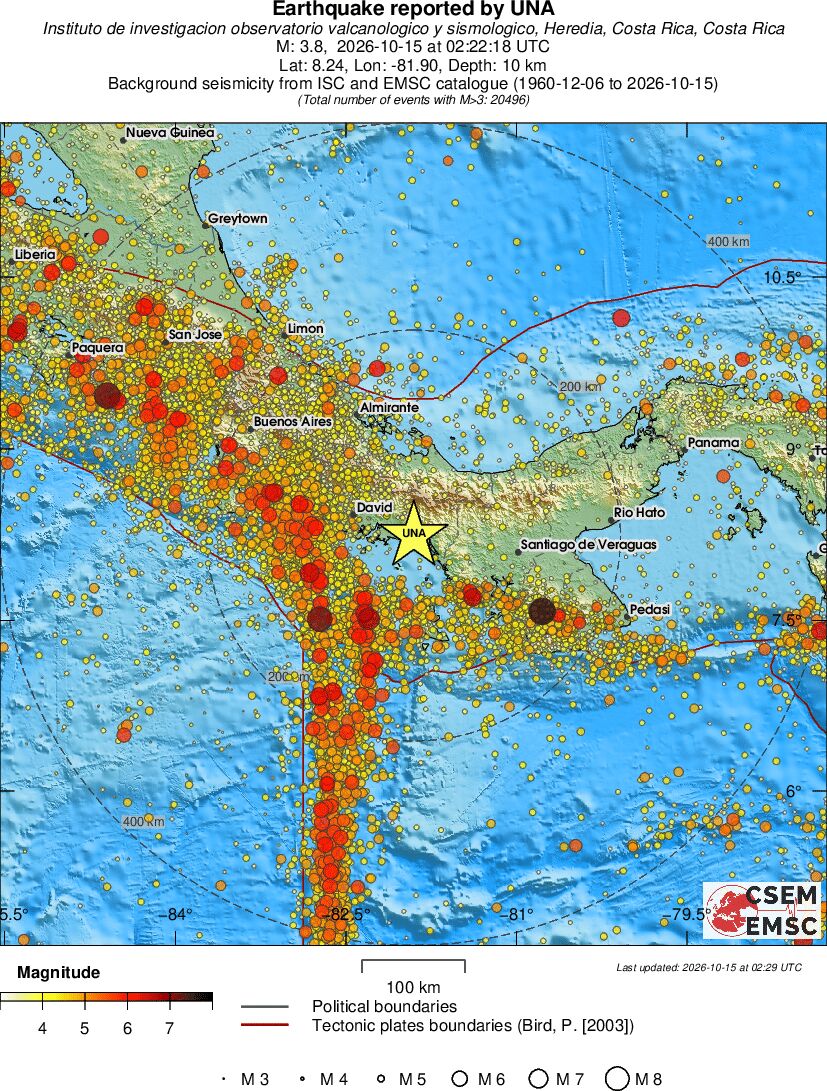 regional magnitude historical seismicity