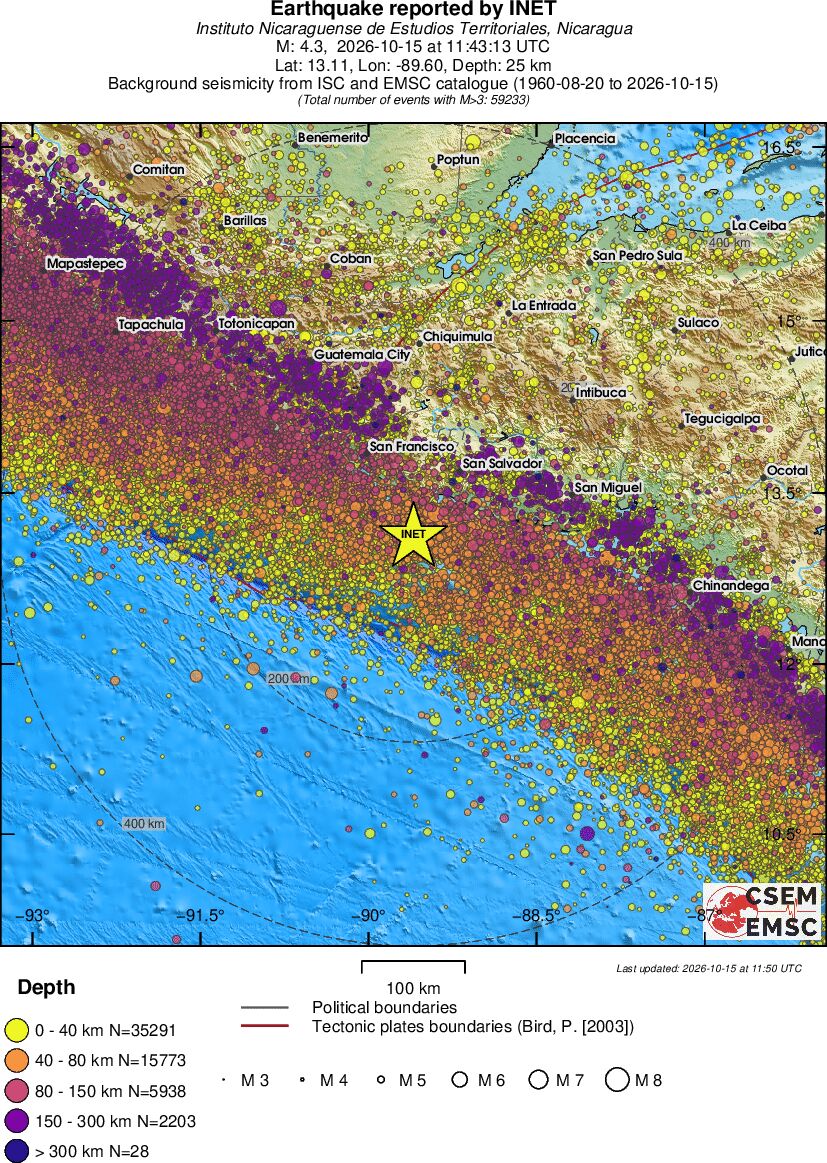 regional historical seismicity