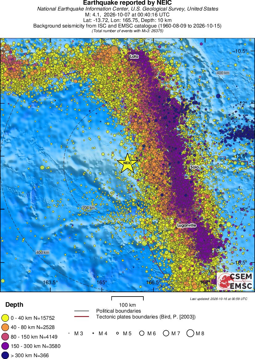 regional historical seismicity