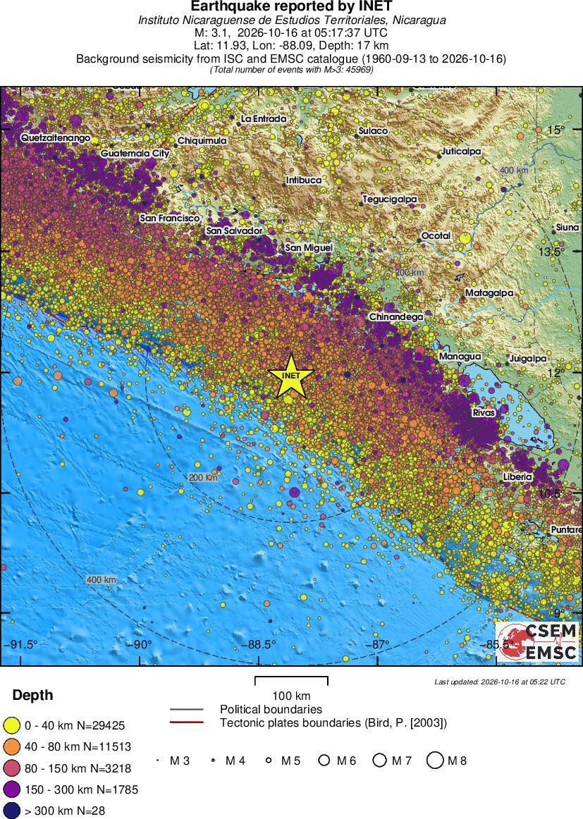 regional historical seismicity