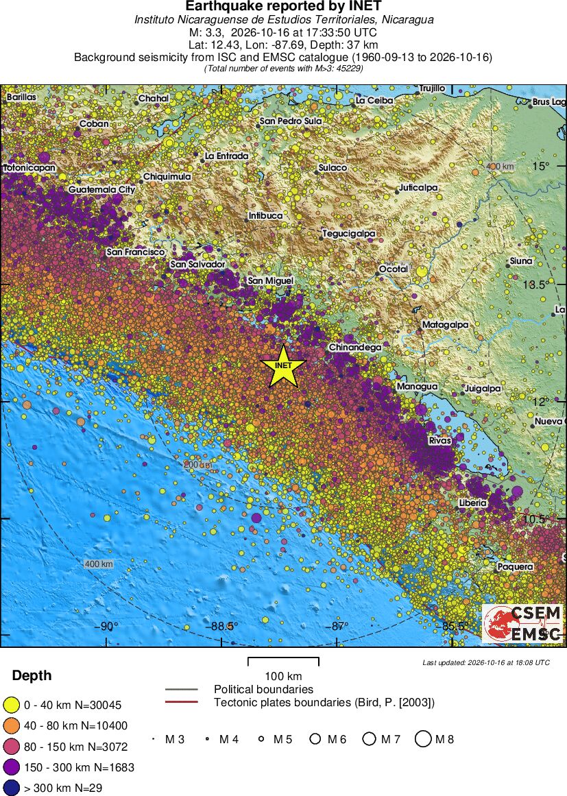 regional historical seismicity