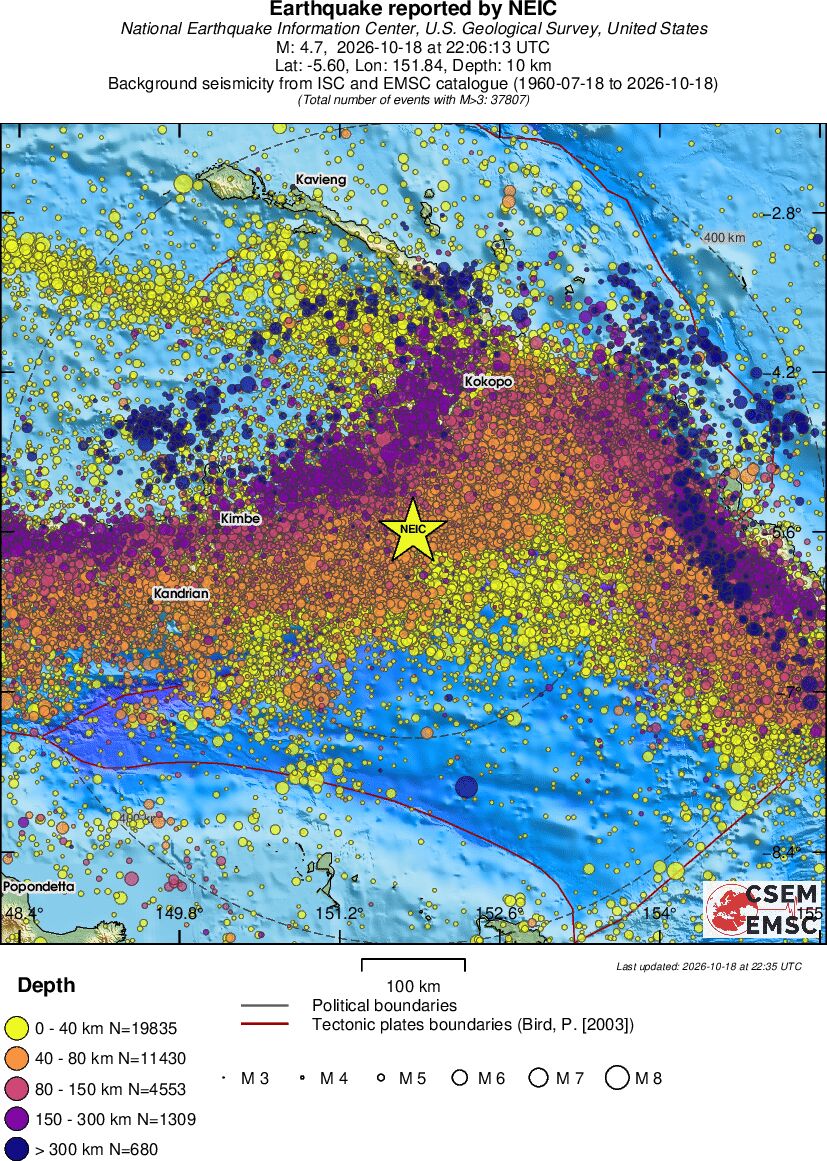 regional historical seismicity