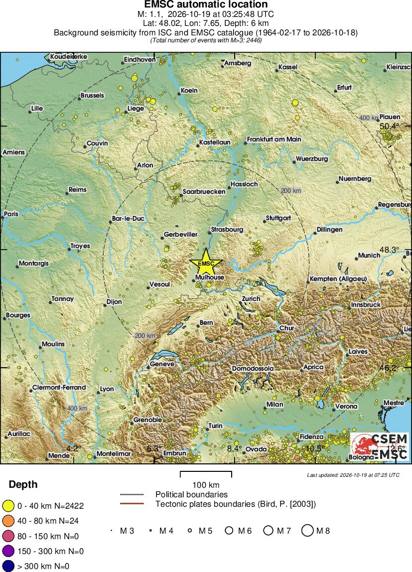 regional historical seismicity