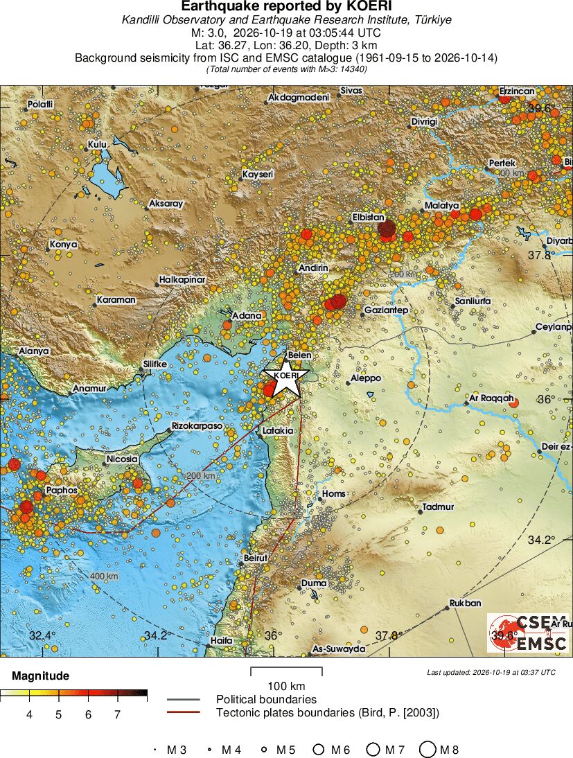 regional magnitude historical seismicity