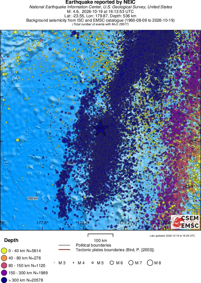 regional historical seismicity