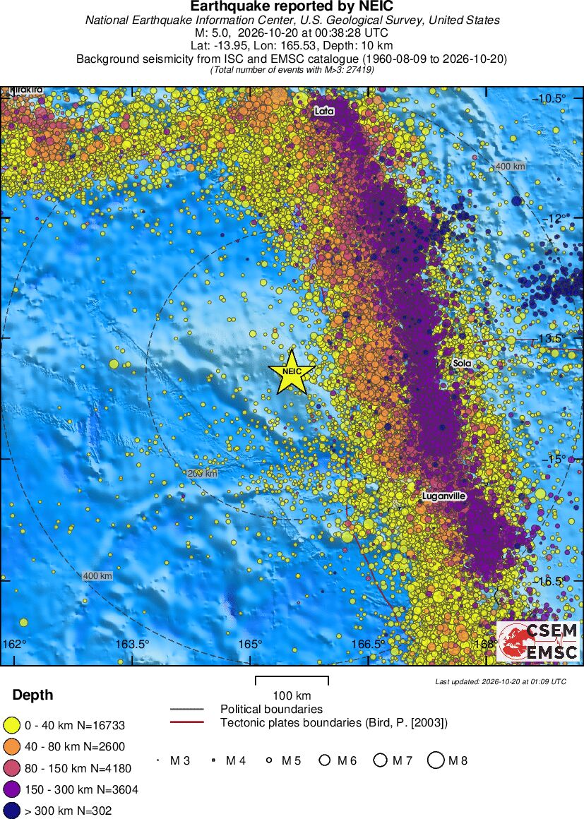 regional historical seismicity