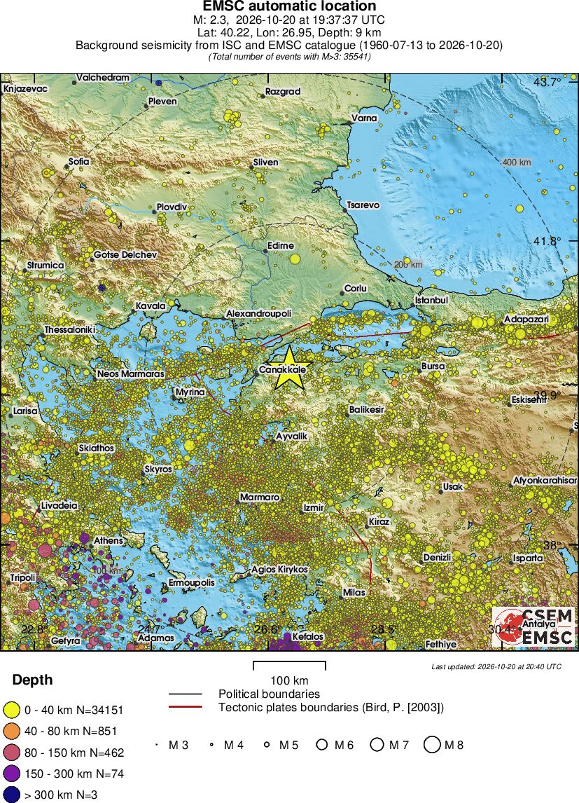 regional historical seismicity