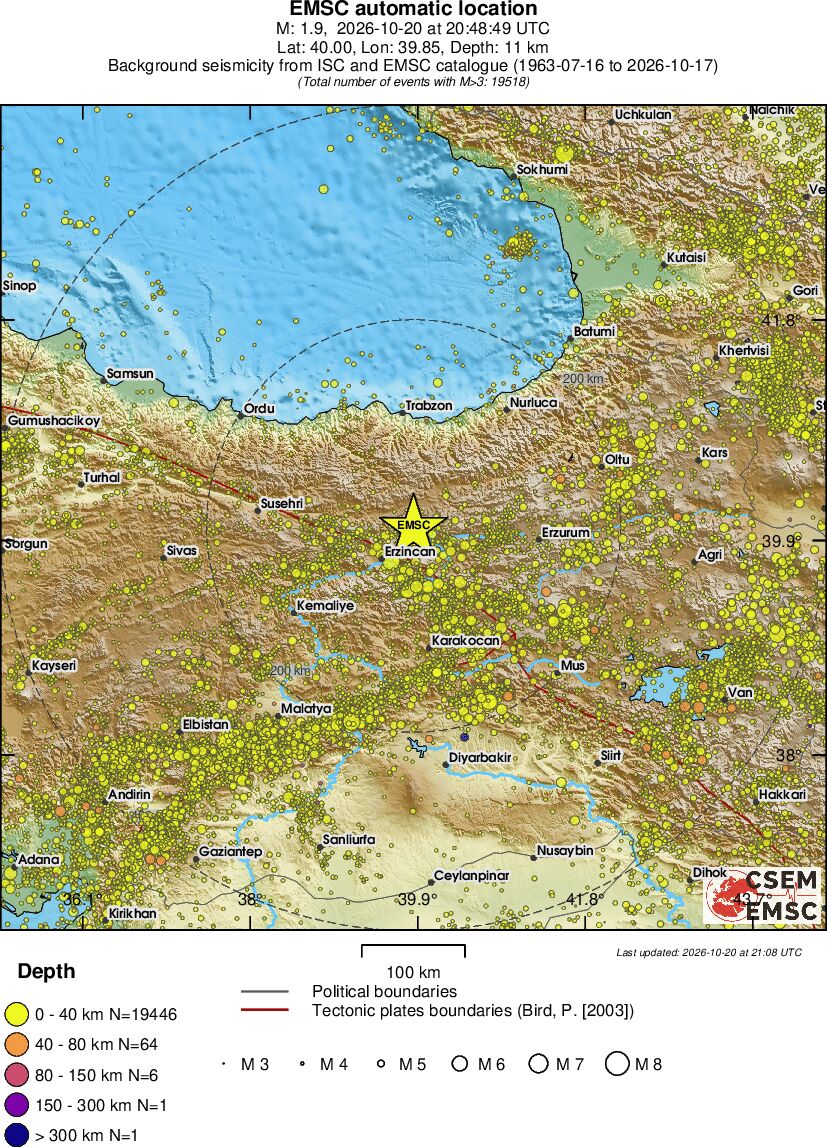 regional historical seismicity