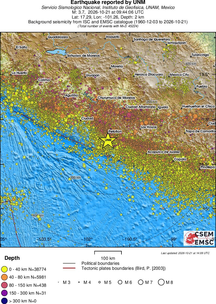regional historical seismicity