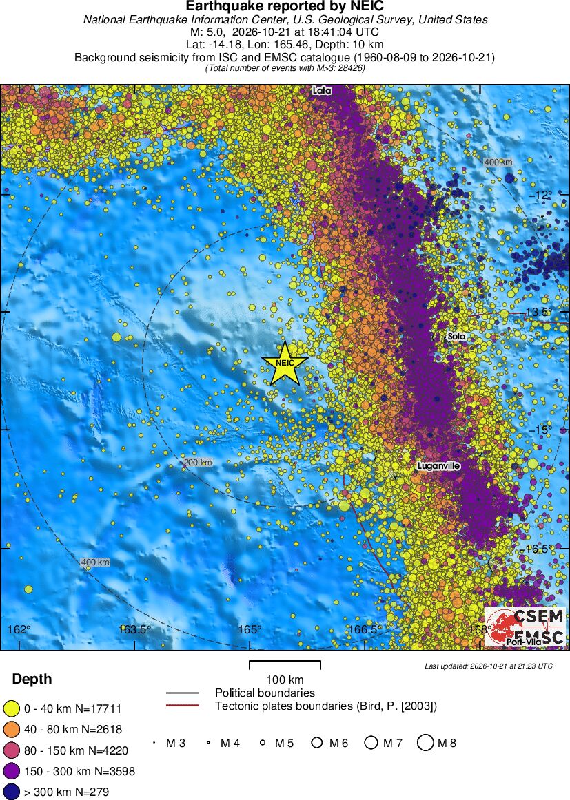 regional historical seismicity