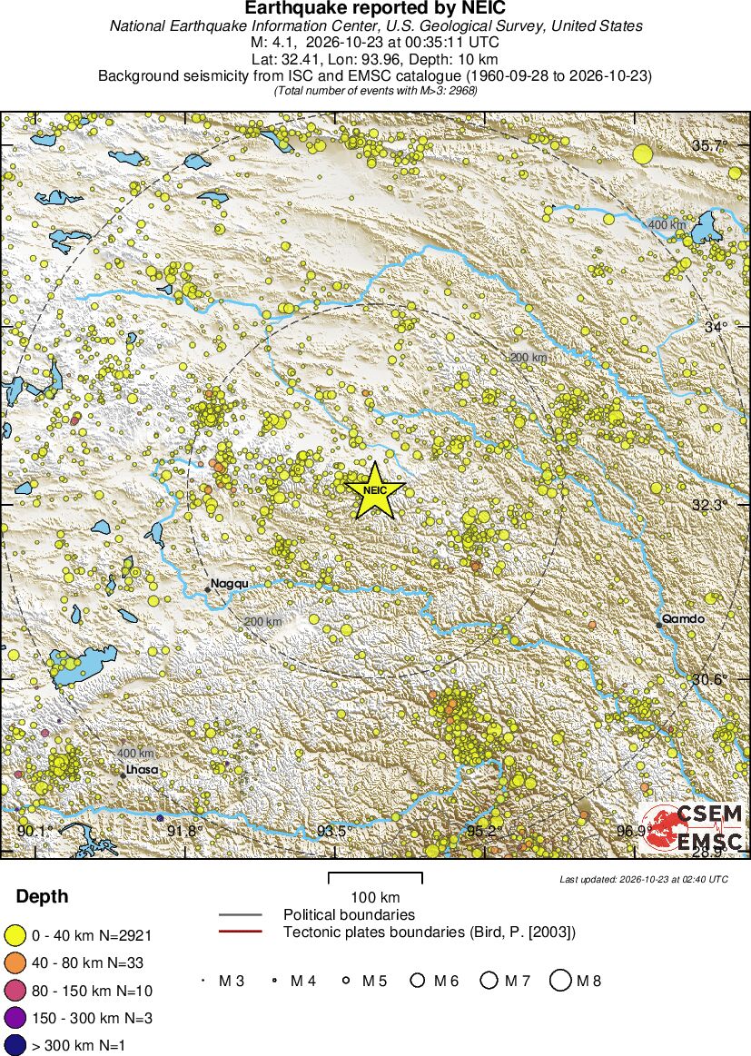 regional historical seismicity
