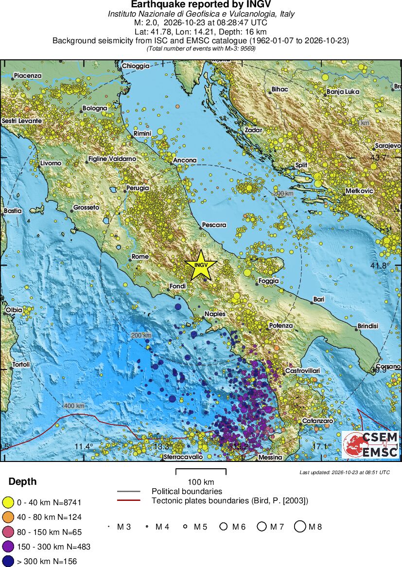 regional historical seismicity