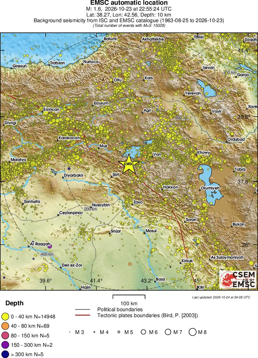 regional historical seismicity