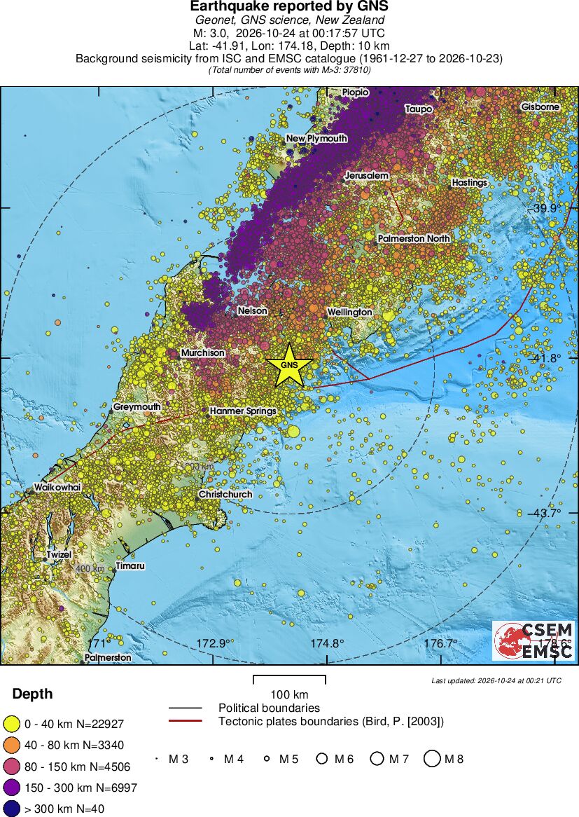 regional historical seismicity