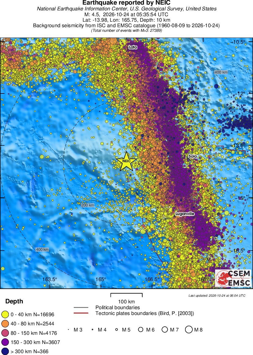regional historical seismicity