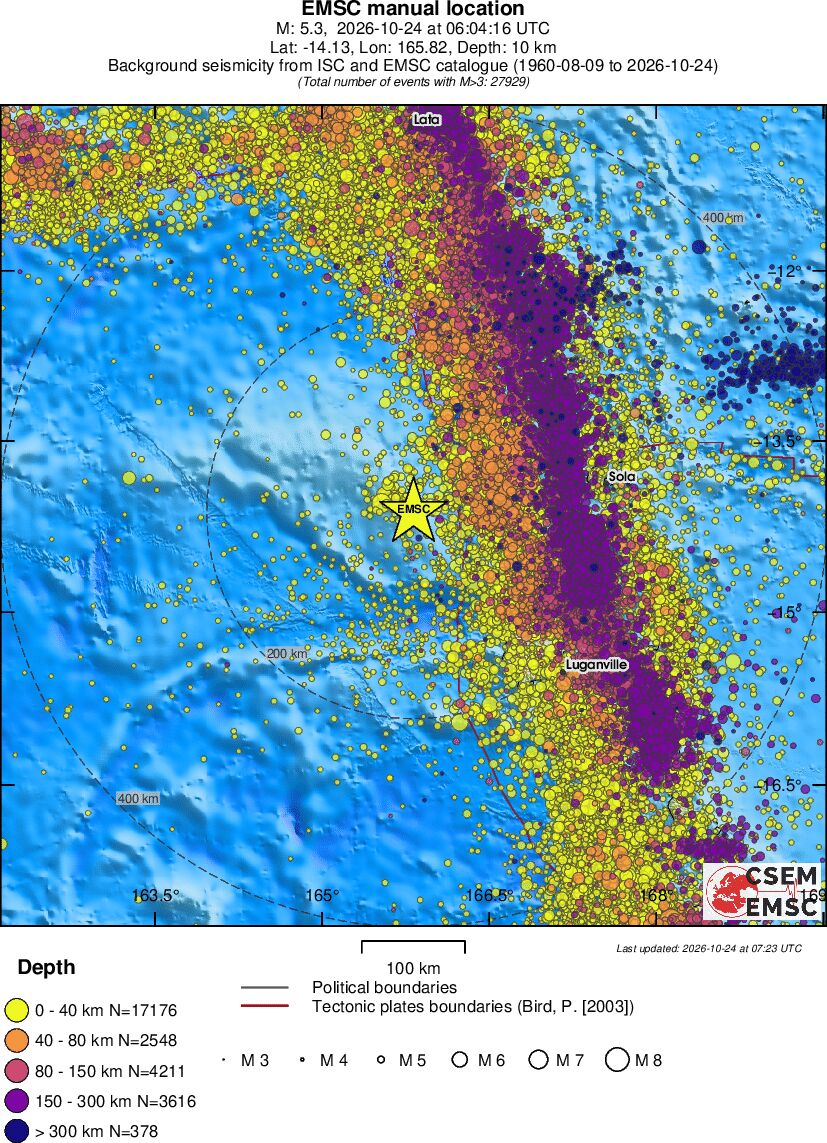 regional historical seismicity