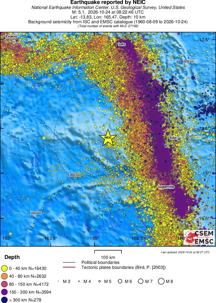 regional historical seismicity