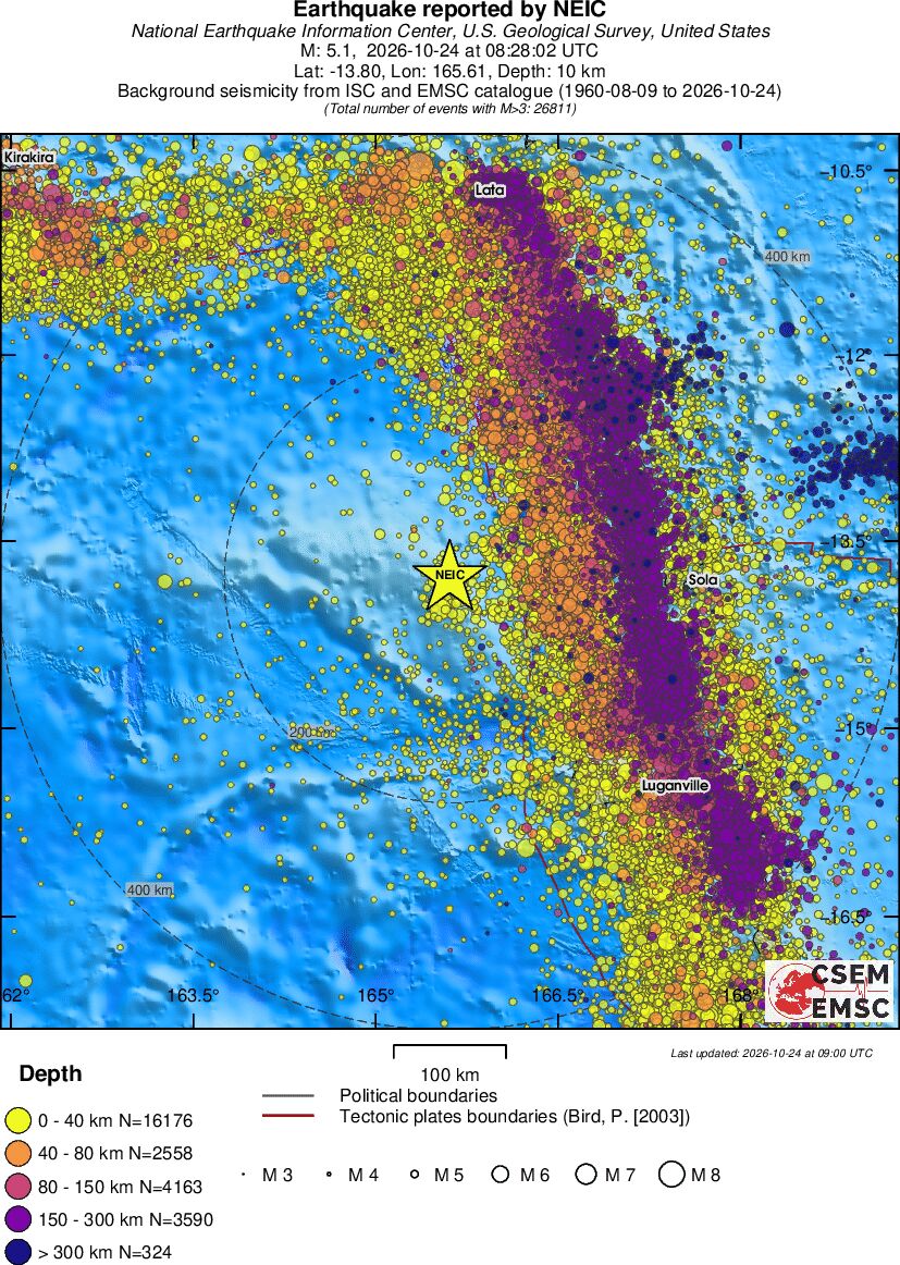 regional historical seismicity