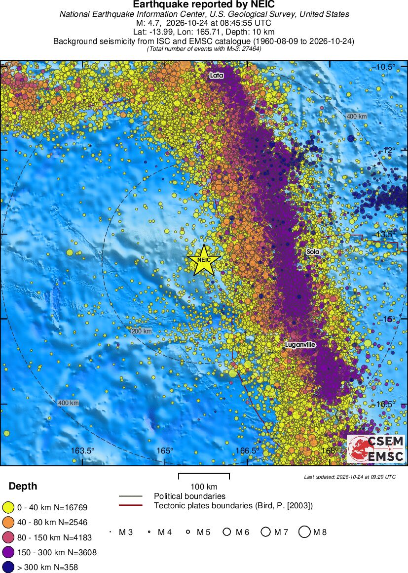 regional historical seismicity