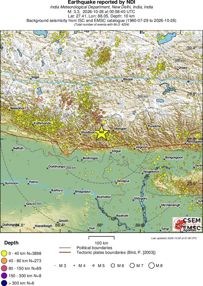 regional historical seismicity