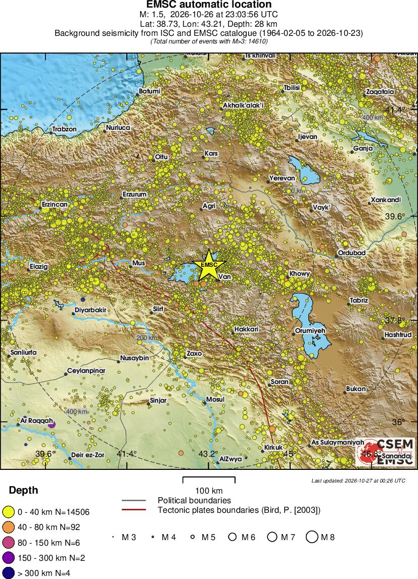 regional historical seismicity