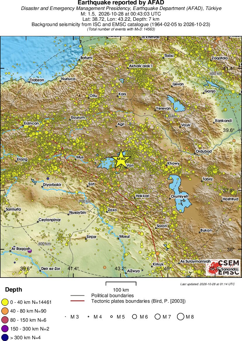 regional historical seismicity