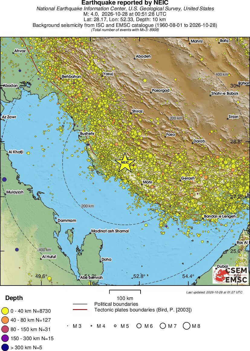 regional historical seismicity