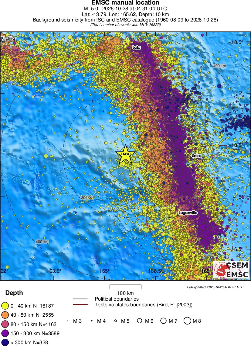 regional historical seismicity