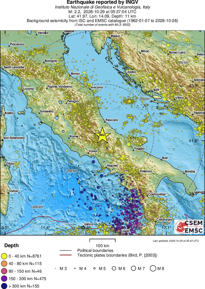 regional historical seismicity