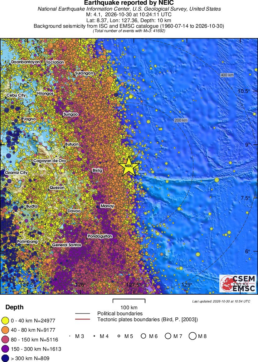 regional historical seismicity