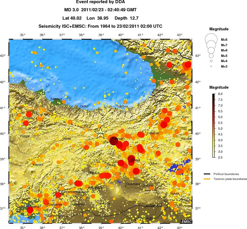 regional magnitude historical seismicity