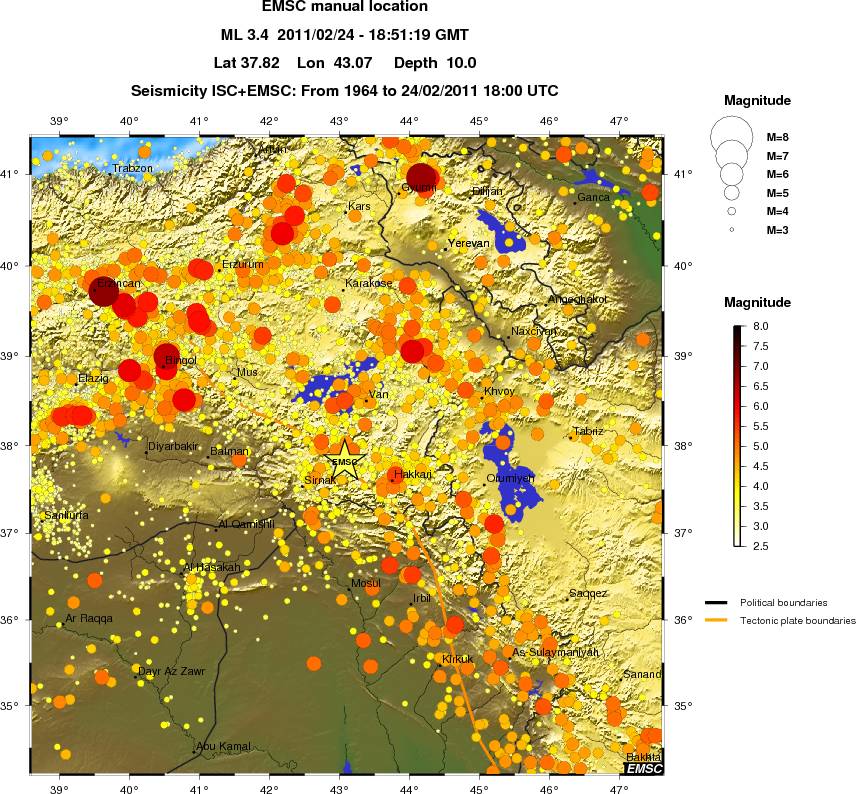 regional magnitude historical seismicity