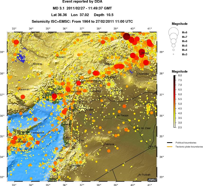 regional magnitude historical seismicity