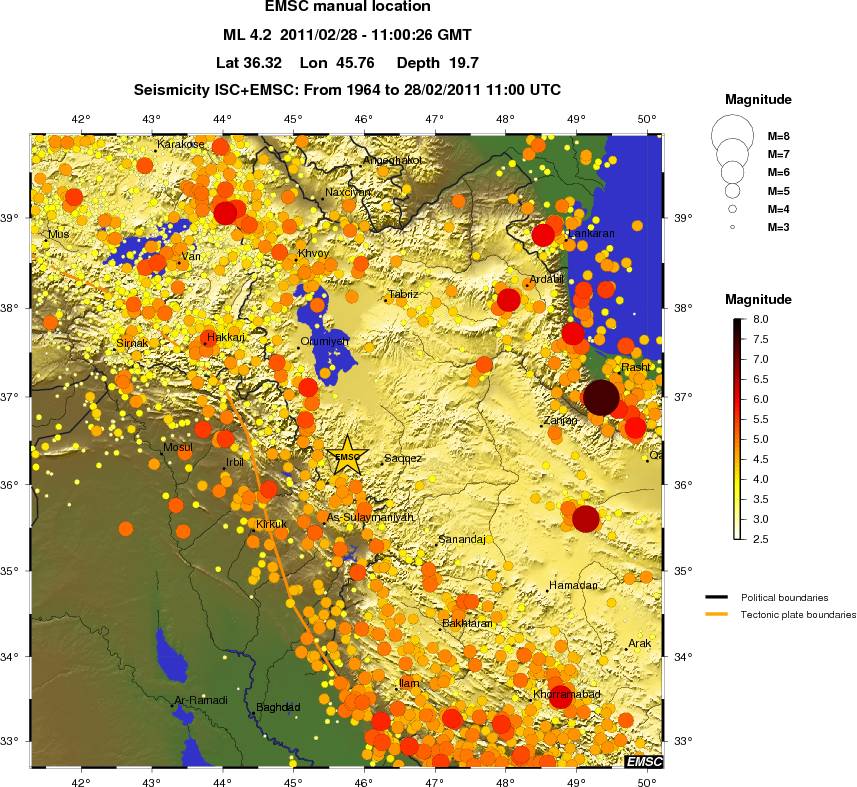 regional magnitude historical seismicity