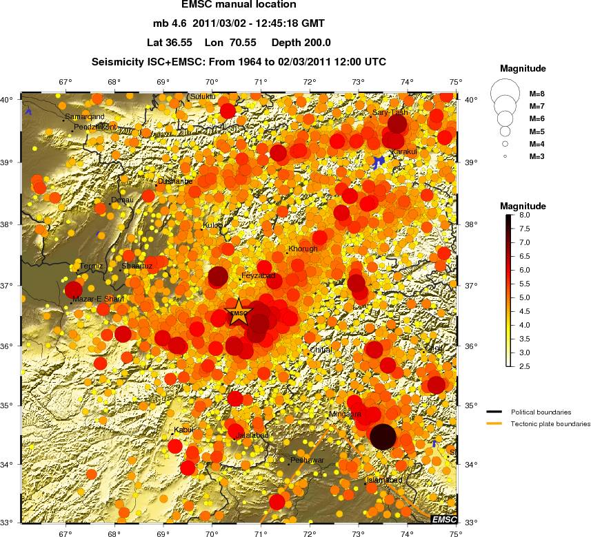 regional magnitude historical seismicity
