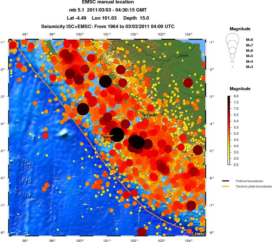 regional magnitude historical seismicity
