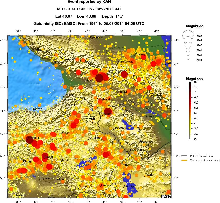 regional magnitude historical seismicity