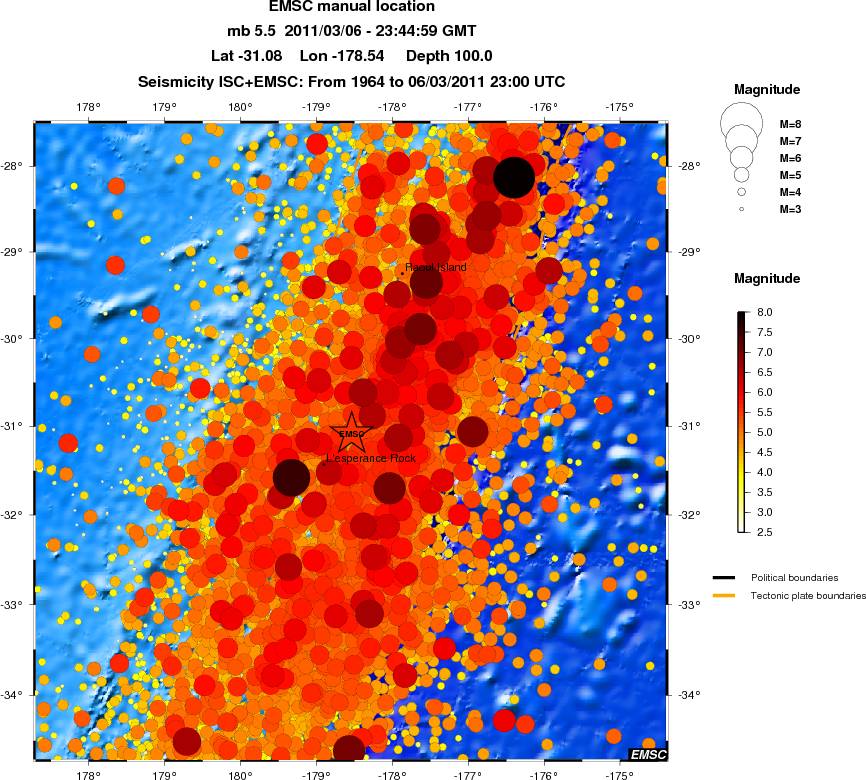 regional magnitude historical seismicity