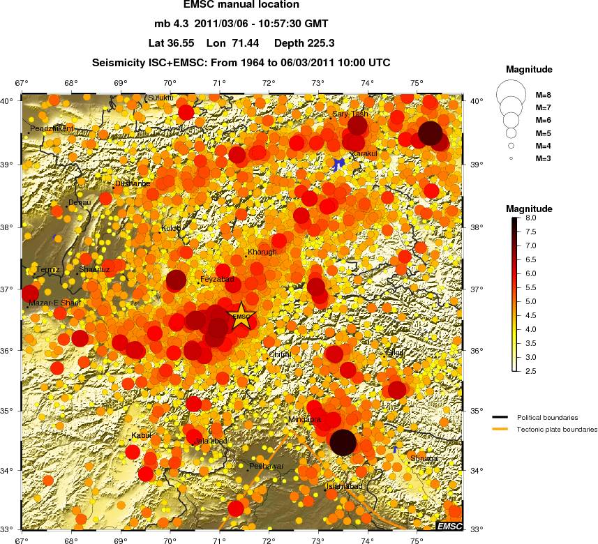 regional magnitude historical seismicity