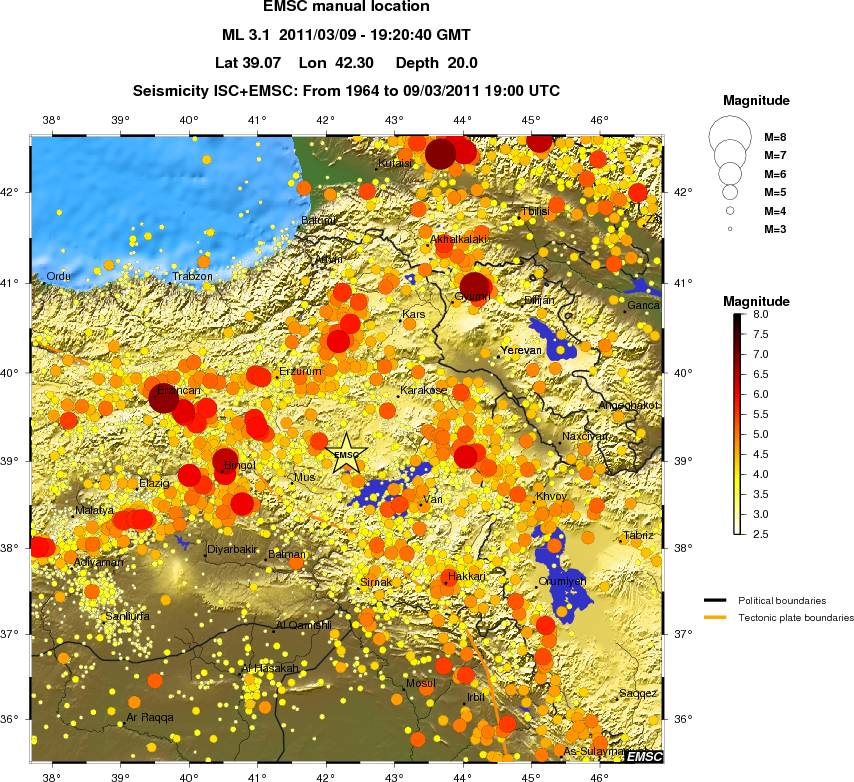regional magnitude historical seismicity