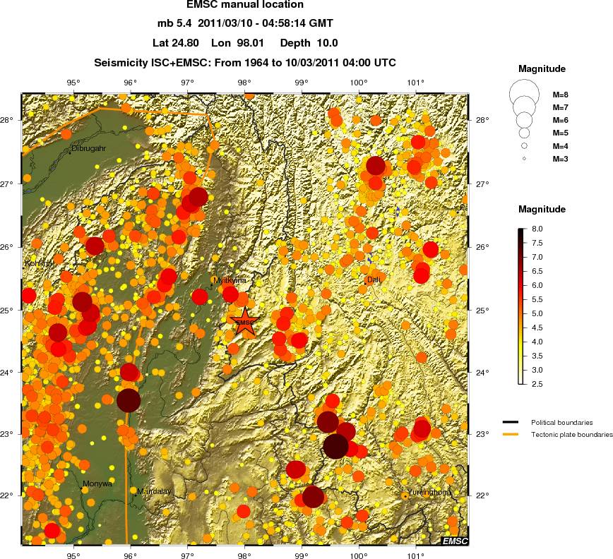 regional magnitude historical seismicity