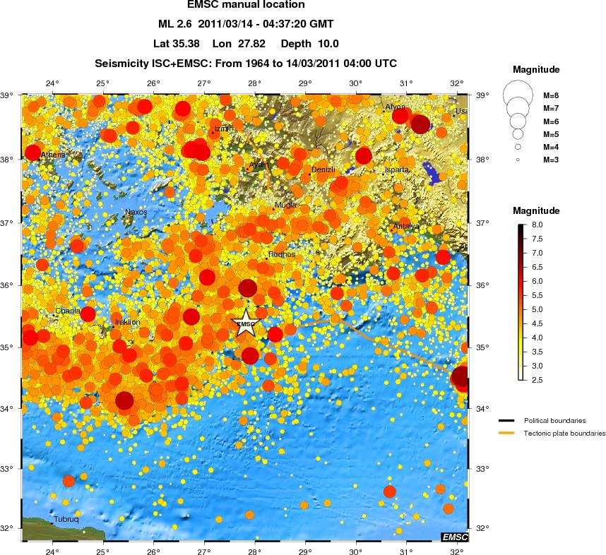 regional magnitude historical seismicity