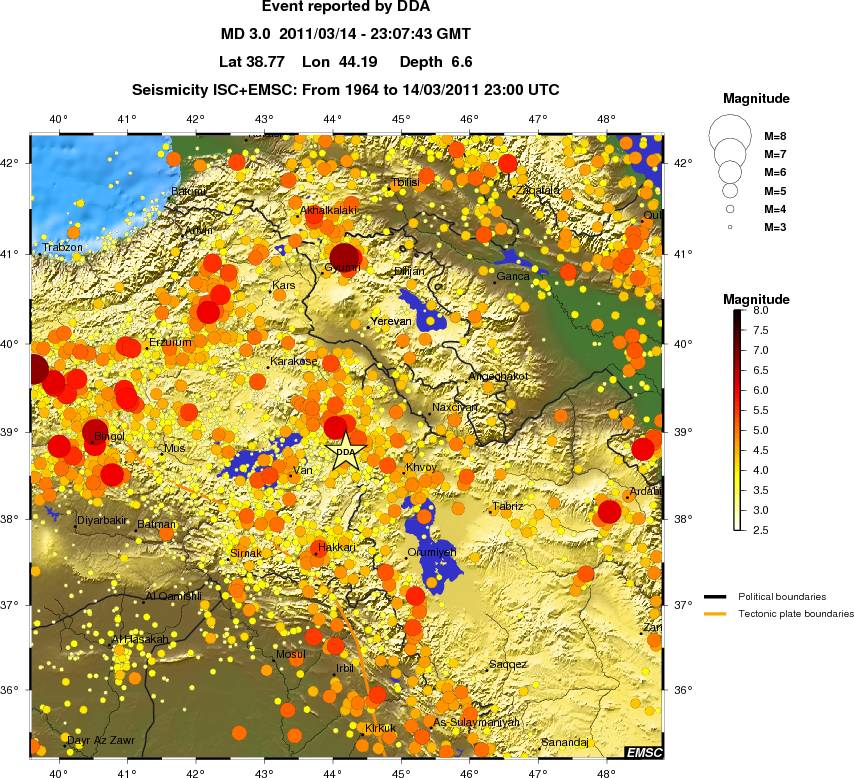 regional magnitude historical seismicity