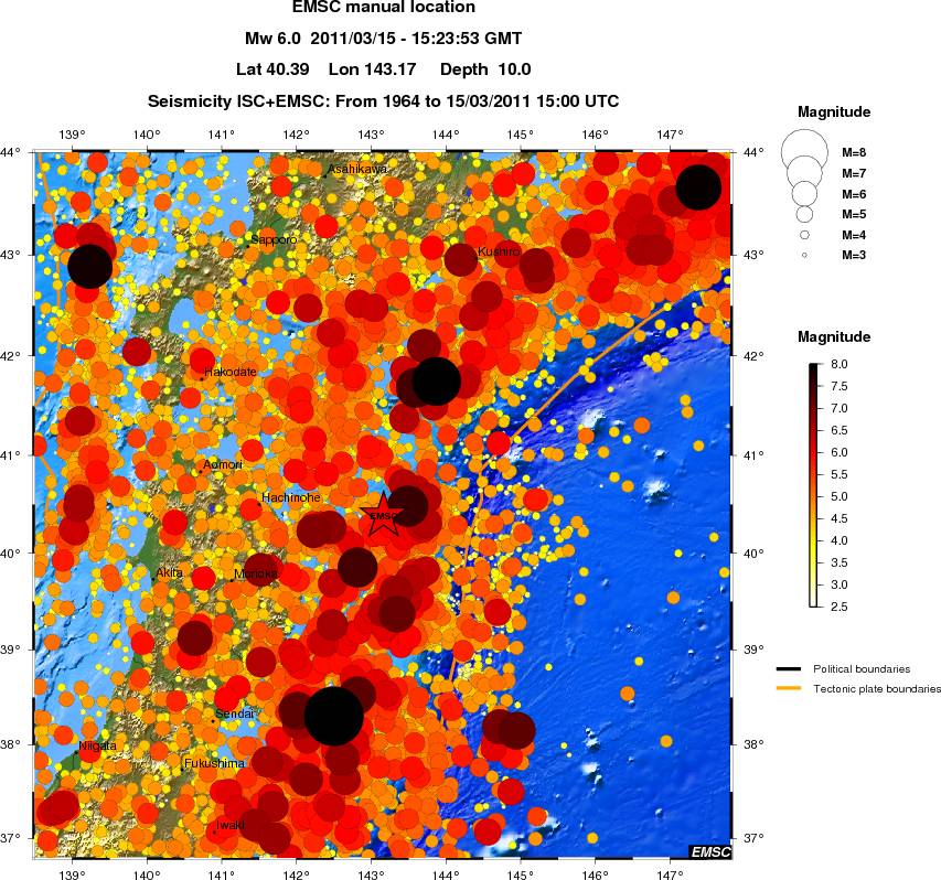 regional magnitude historical seismicity