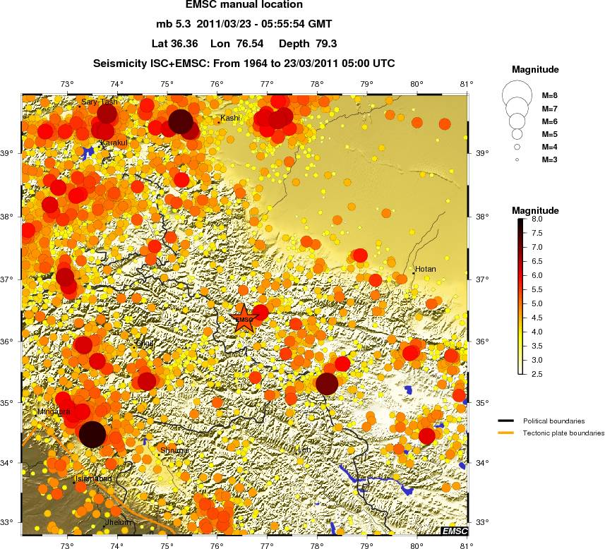 regional magnitude historical seismicity