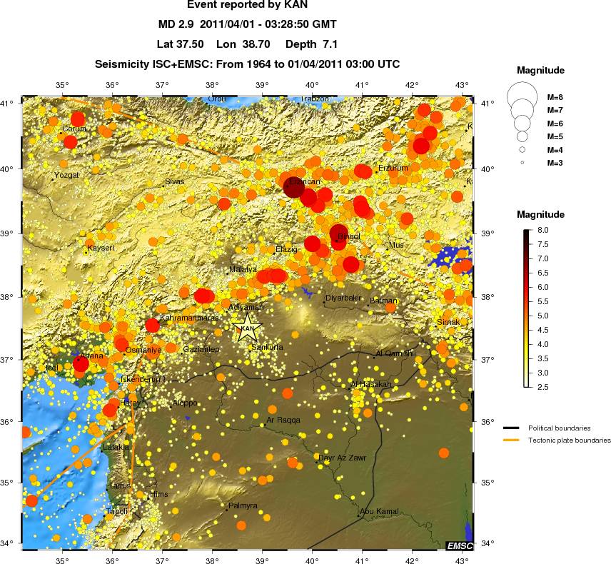 regional magnitude historical seismicity