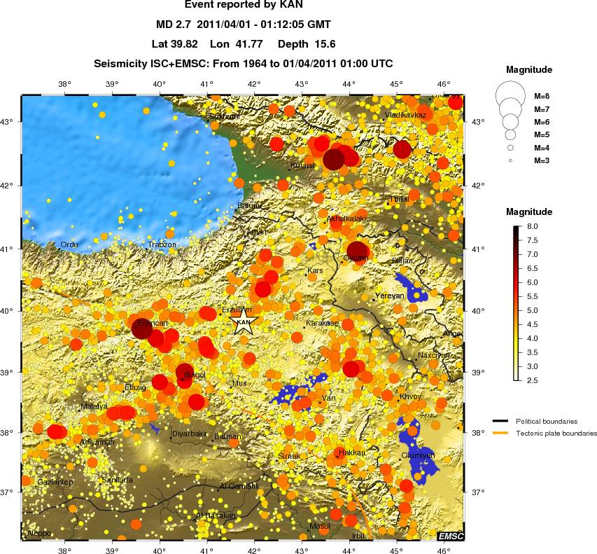 regional magnitude historical seismicity